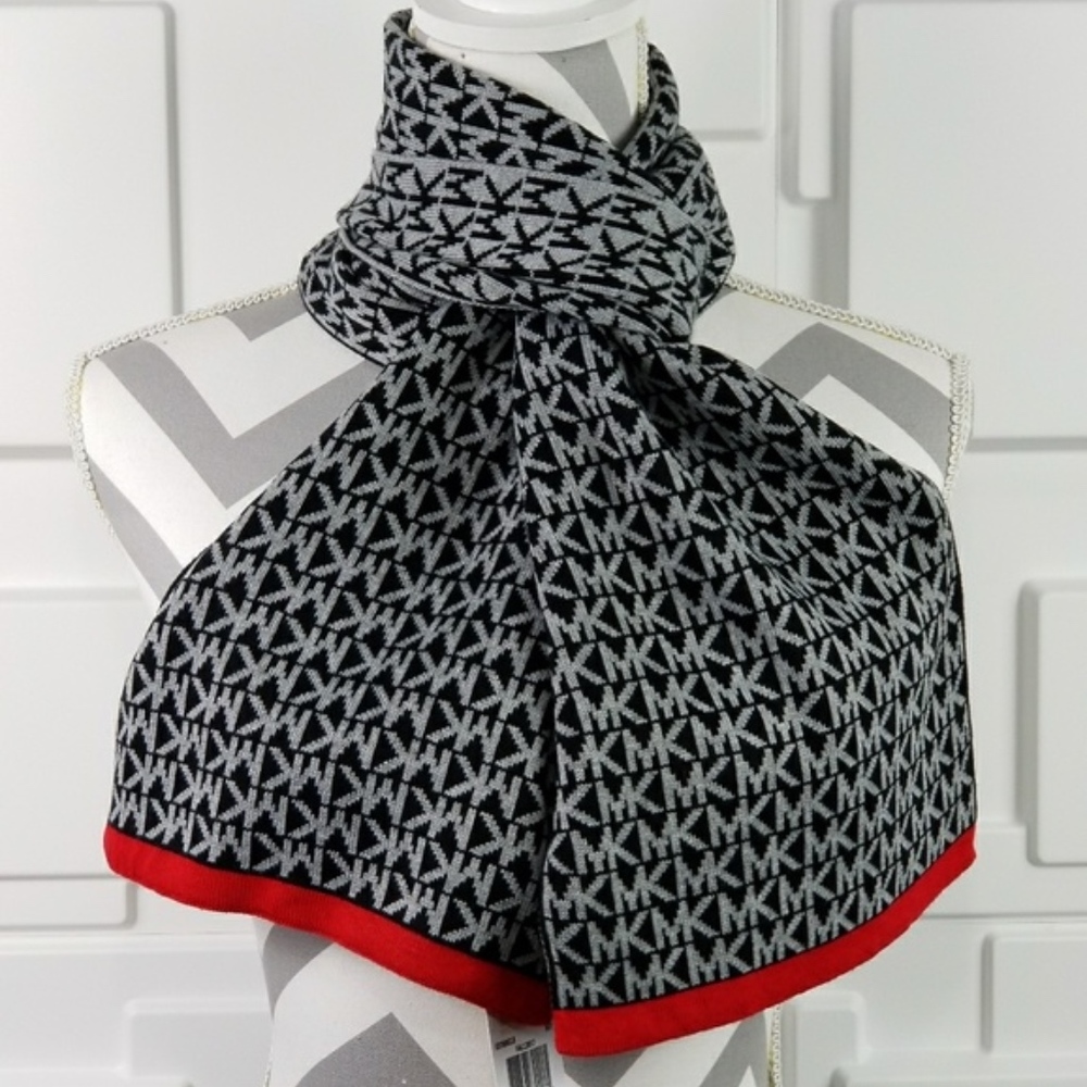 NWT!!! MICHAEL KORS - Black/Gray/Red Scarf